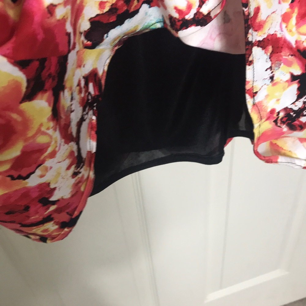 Liz Claiborne watercolor floral pattern dress Sz 6 - Picture 5 of 6